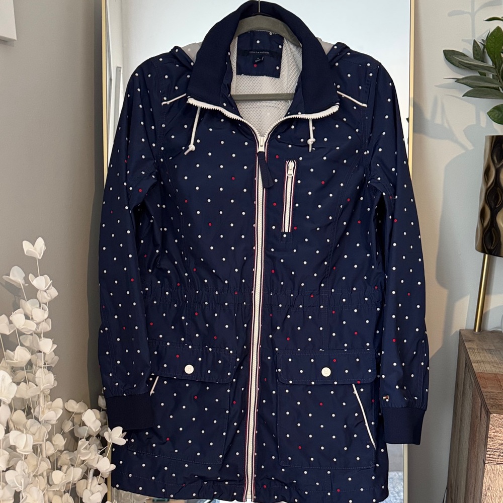 Tommy Hilfiger Women's Navy Polka Dot Jacket